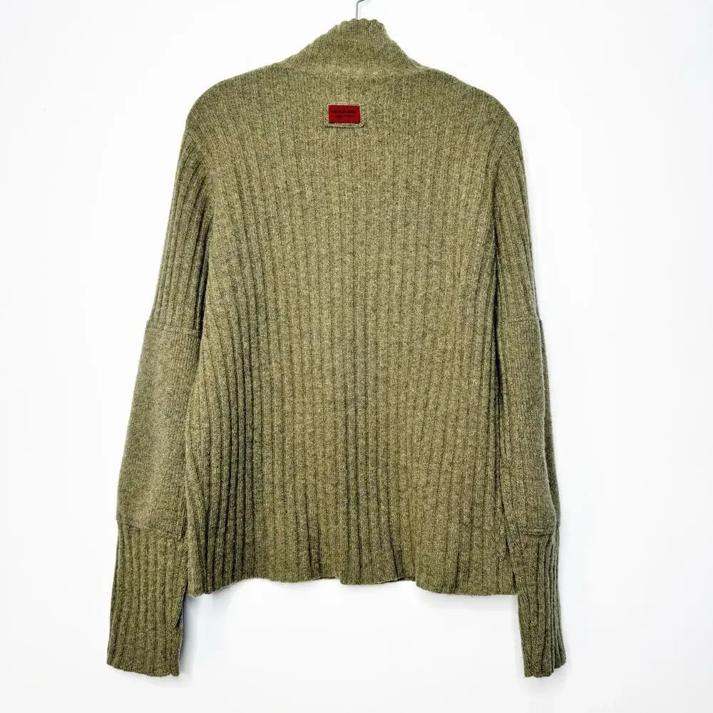 Abercrombie & Fitch VTG Wool Turtleneck Sweater Knit Elbow Patch Mens Small
